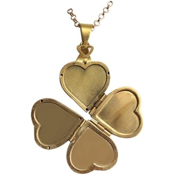 1Pcs Gostear Cute Four leaf Clover Love Heart Pendant Photo Locket - Picture 8 of 8